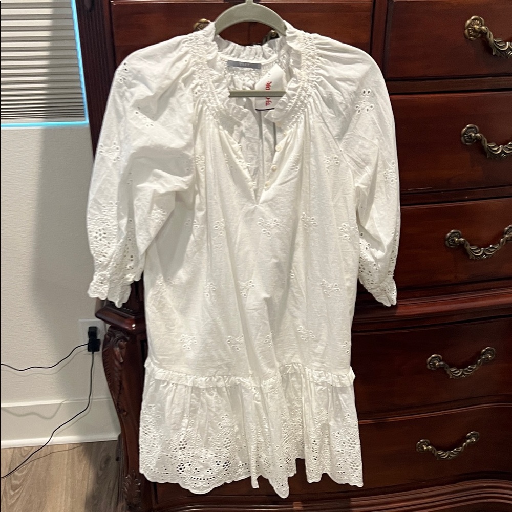 Tart White Eyelet Mini Dress